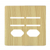 Placa p/ 4 Interruptores + 2 Tomadas 4x4 - Novara Maple